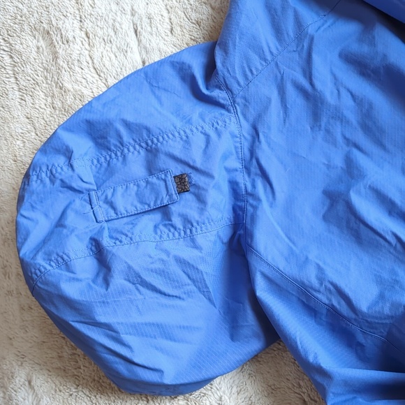 Columbia Blue Purple Long Hooded Thinly Lined Spring Fall Utility Jacket Size L - Picture 8 of 9